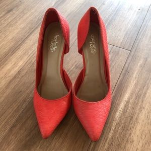 Orange high heels